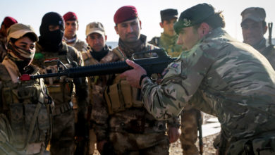 British trainer at Al Asad Airbase, Iraq