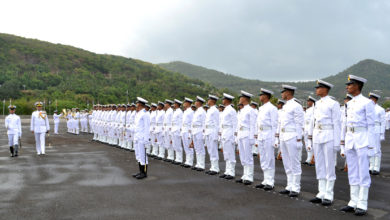 Indian Navy honor guard parade