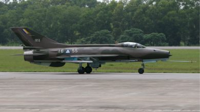 Myanmar Air Force F-7M fighter jet