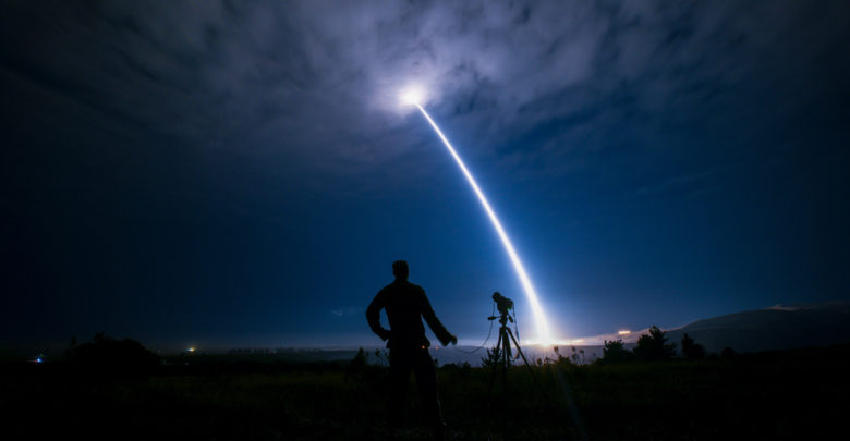Minuteman III ICBM missile launch