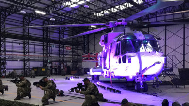 Royal Marines Commando Merlin helicopter