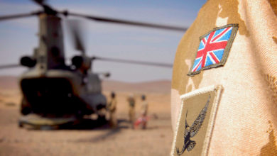 RAF Chinook helicopter