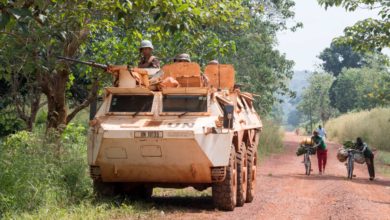 Minusca peacekeepers in Bangassou, Central African Republic