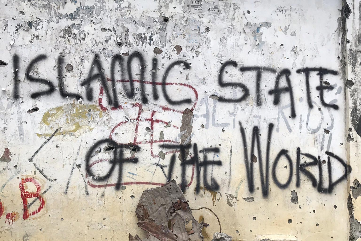 ISIS graffiti Marawi, the Philippines