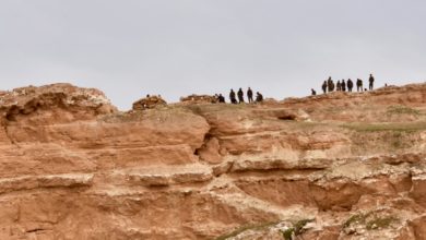 YPG fighters on Mount Baghuz, Syria