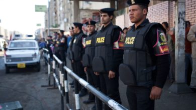 Egyptian police in Cairo