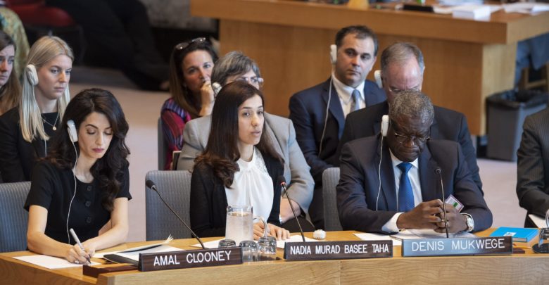 Amal Clooney, Nadia Murad Basee Taha and Denis Mukwege