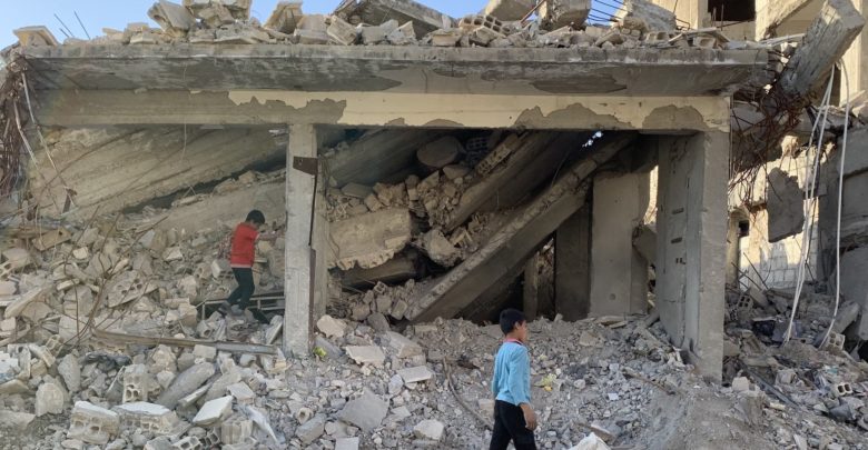 Abandoned building in Raqqa, Syria