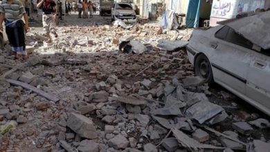 Saudi airstrikes on the Yemen capital Sana'a