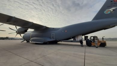 Turkish Air Force Atlas A-400M with coronavirus aid