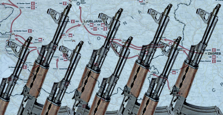 Lind up Zastava M70 assault rifle made in former Yugoslavia