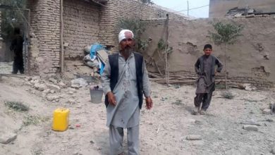 An injured man near the site of a Taliban suicide bombing in Afghanistan's north
