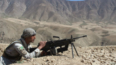 An Afghan security force member during a military operation in Jurm district, Badakhshan province, Afghanistan.