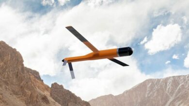 The tube-launched MORFIUS in flight.