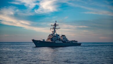 USS Winston S. Churchill patrolling the Atlantic waters