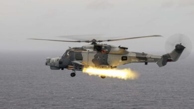 Martlet firing on the Carrier Strike Group deployment