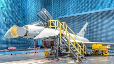 A Eurofighter Typhoon with a Captor-E radar.