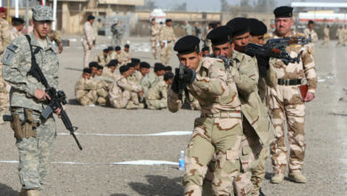 US troops are training Iraqi soldiers near Baghdad