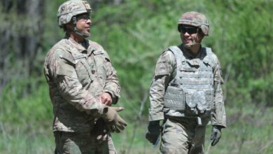 Sgt. Orlando Valentin and Staff Sgt. Alfredo Flores during HCLOS training at Operation Lethal Eagle II, Fort Campbell