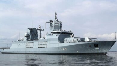 German Baden-Wurttemberg-class frigate 'Rheinland Pfalz'