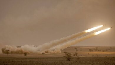 Two missiles fired by M142 HIMARS