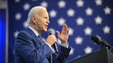 US President Joe Biden speaks