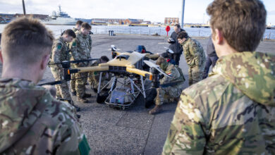 Troops test the abilities of the Hydra XL 300 to evacuate a simulated casualty.