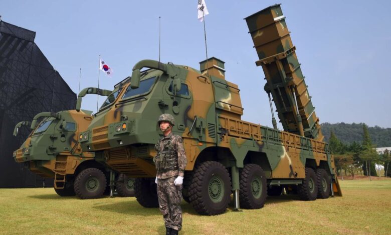 South Korea displays a Hyunmoo-2 missile system