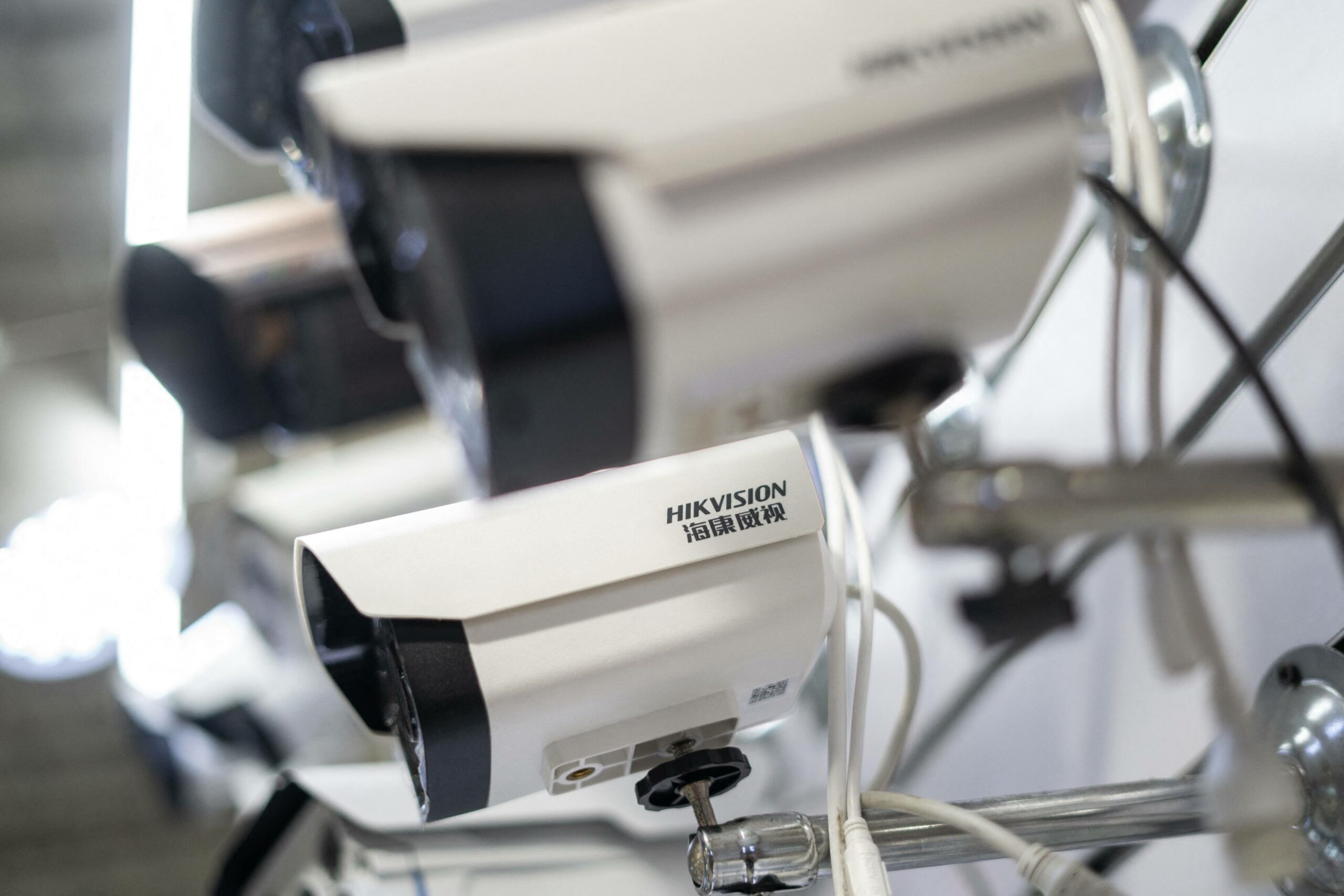 Hikvision cameras for sale at an electronics mall in Beijing