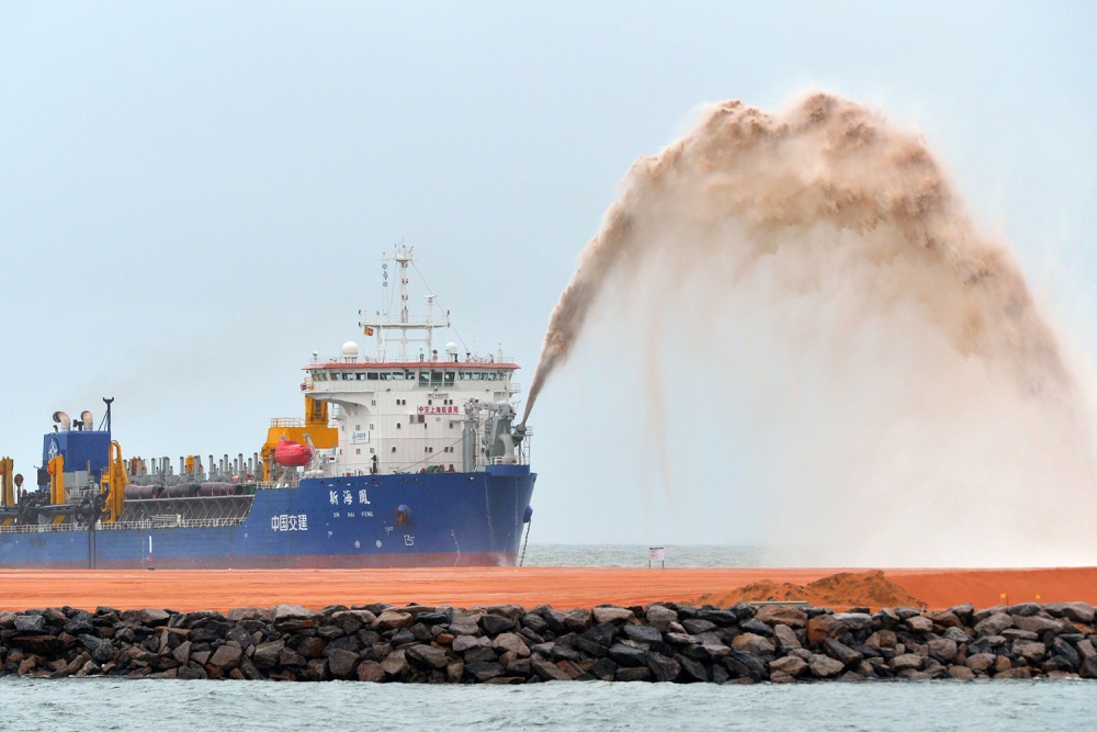 Chinese sand-dredging vessel