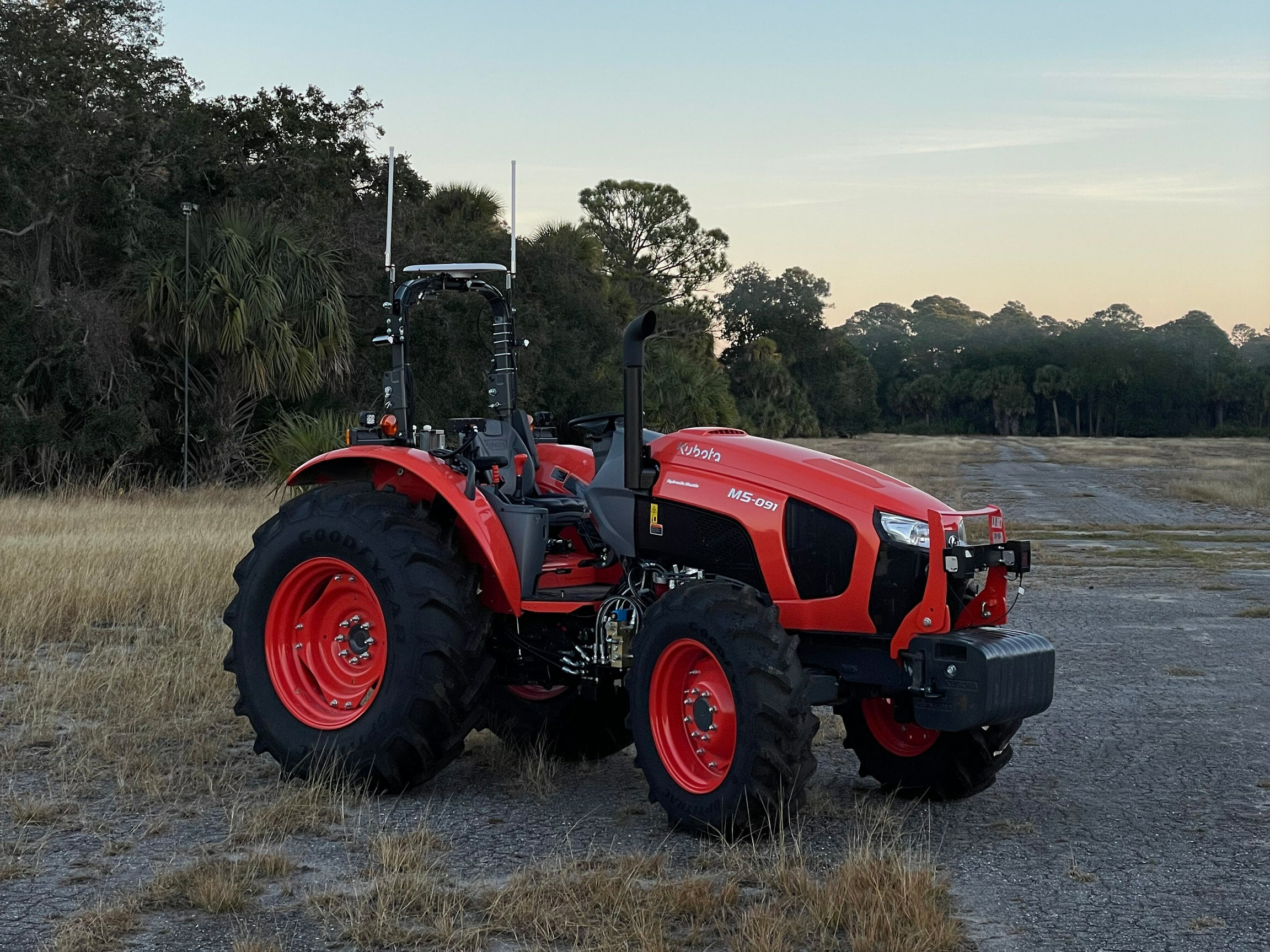 Autonomous tractor at Patrick Space Force Base, Florida. Photo: Sabanto