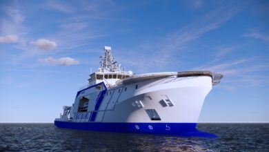 Concept of Finland's future 98-meter patrol vessel. Photo: Finnish Border Patrol