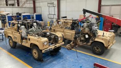 British Army Land Rovers