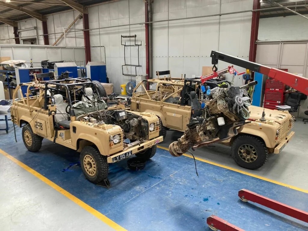 British Army Land Rovers