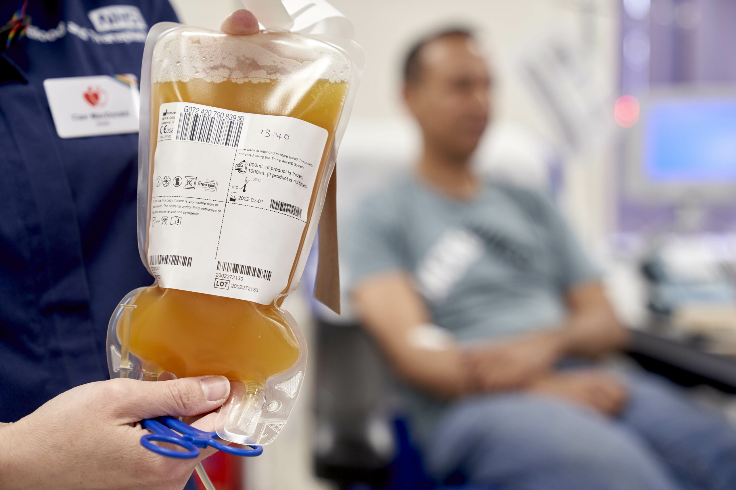 Picture by Edward Moss Photography. All rights reserved. NHS Blood and Transplant Covid Plasma trials, Birmingham. Dr Abhi Lal, 43 from Solihull, has recovered from COVID-19 and was one of the first people to donate plasma at Birmingham New Street donor centre.