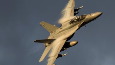 Royal Australian Air Force F/A-18F Super Hornet provides a flying display showcasing its capabilities during Canberra's Skyfire