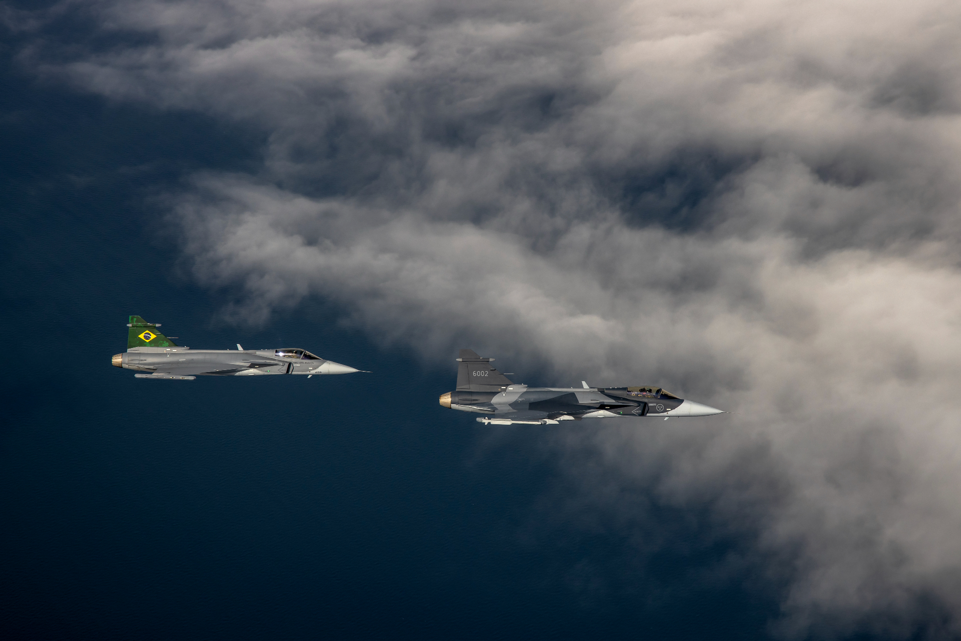 Brazilian and Swedish Air Force's Gripen combat jets