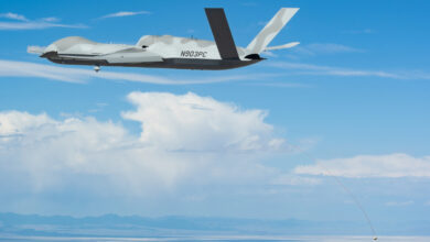 GA-ASI MQ-20 Avenger drone with “smart end feature” towline