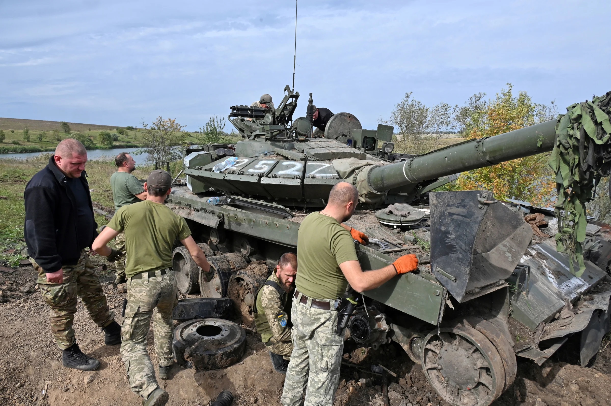 Captured Russian tank