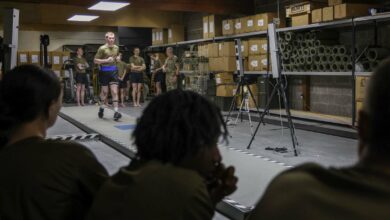 Recruit from HMS Raleigh trialing new equipment to reduce musculoskeltal injuries with universities from Exeter, Bath and Southampton.