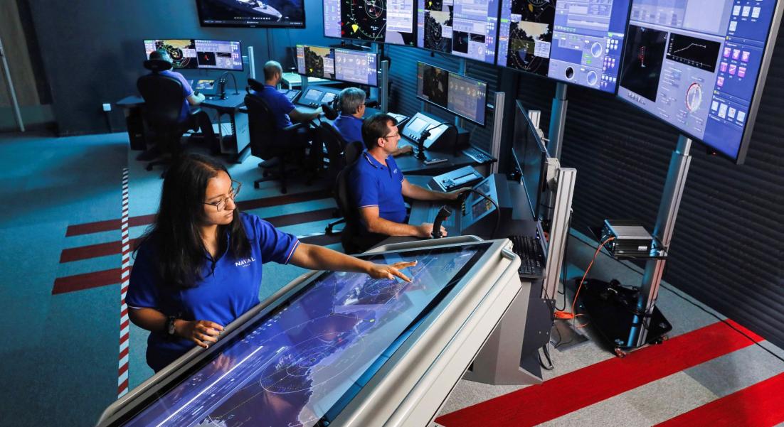 A team operates a combat management system