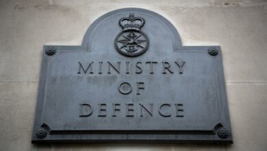 UK Ministry of Defence plaque