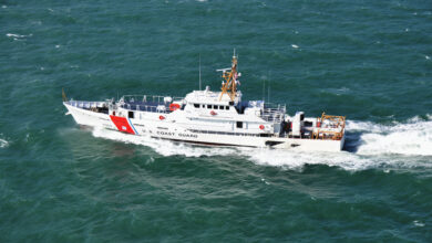 GULF COAST -- Bollinger Shipyards, Inc., personnel prepare to begin the builder's sea trials in the Gulf Coast Monday, Nov. 28, 2011, aboard the Coast Guard Cutter Bernard C. Webber, the Coast Guard's first Sentinel-class Fast Response Cutter. Builder?s trials begin Wednesday and include both pierside and underway machinery and equipment tests, conducted by the shipbuilder, to demonstrate the seaworthiness and functionality of Webber?s systems, including main propulsion, command and control, navigation and others. U.S. Coast Guard photo by Petty Officer 3rd Class Cory Rowland.