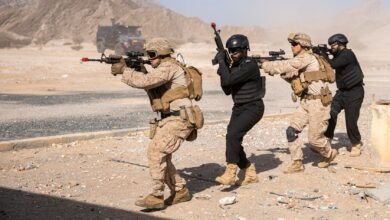 File photo: US Marines and members of the Royal Oman Police Special Task during exercise Invincible Sentry 23 in Oman