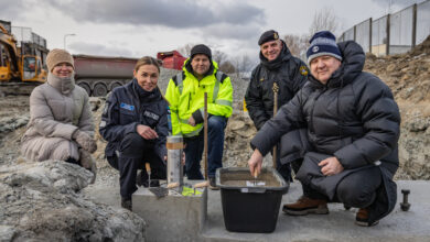 Leaders from Estonian National Center for Defence Investments and national security force begin construction of a marine rescue center in Tallinn. Photo: Estonia’s National Center for Defence Investments (RKIK)