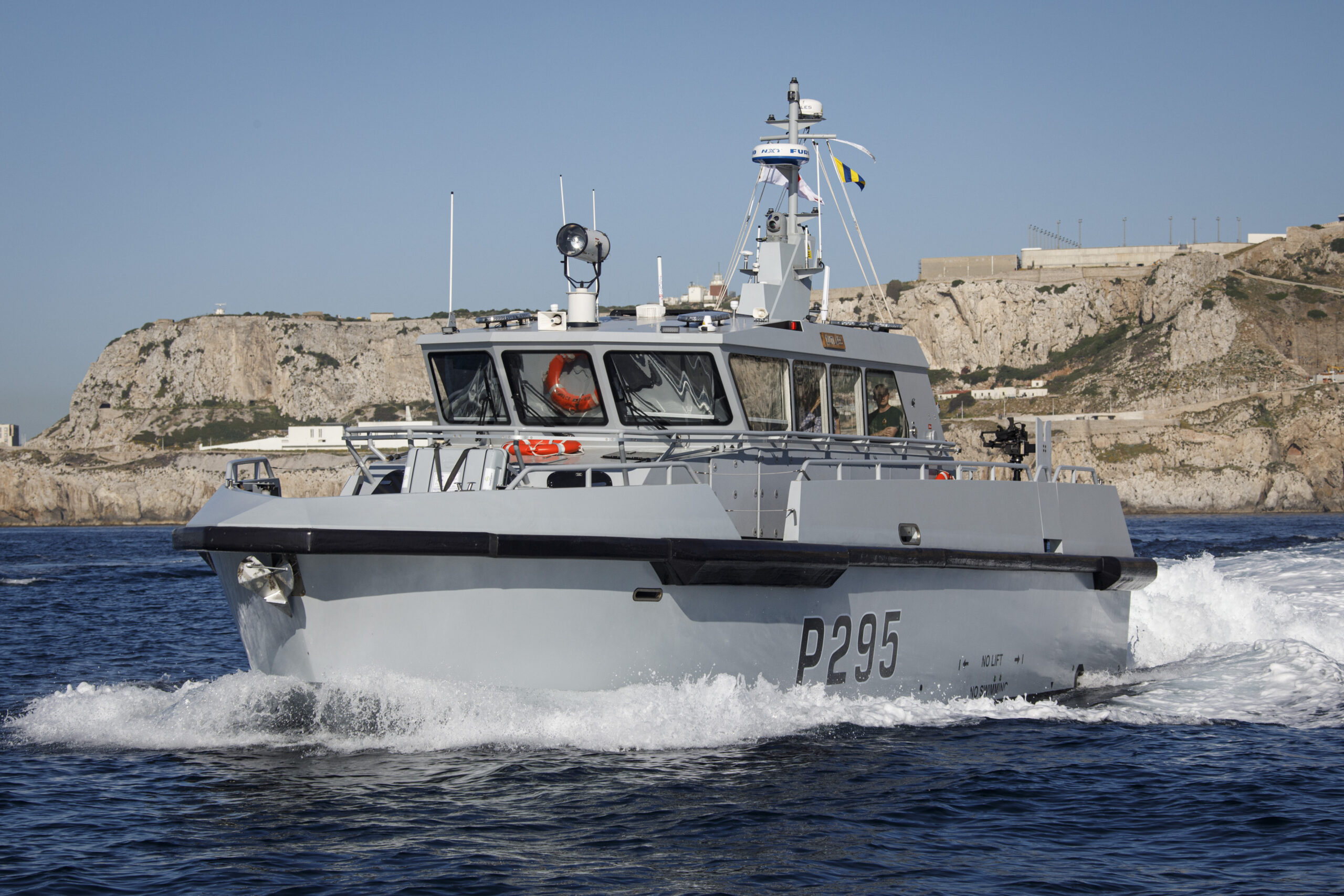 Pictured is HMS Cutlass. Cutlass and her sister ship HMS Dagger are the new guardians of the Rock, replacing HMS Sabre and Scimitar, which operated in Gibraltars waters for nearly two decades.Delivered by Marine Specialised Technology, Dagger and Cutlass will be based in HM Naval Base Gibraltar and used to patrol British Gibraltar Territorial Waters, support British exercises and operations in the area and will keep close watch over Gibraltars shores.