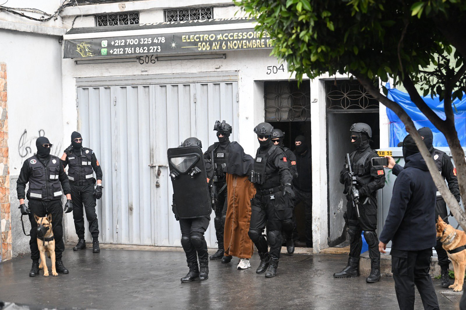 Photos documenting the security interventions carried out in the city of Casablanca to arrest members of the terrorist cell linked to the "ISIS" organization. Photo: Kingdom of Morocco Police Force
