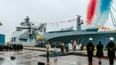 Dutch Crown Princess Catharina-Amalia christens HNLMS Den Helder (A834) Combat Support Ship