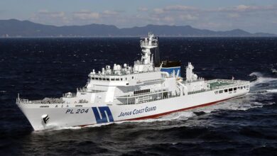 Japan Coast Guard's third Miyako-class large patrol vessel JCG Amami (PL-204)