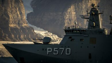 The lead Knud Rasmussen-class offshore patrol vessel (P570). Photo: Danish Armed Forces